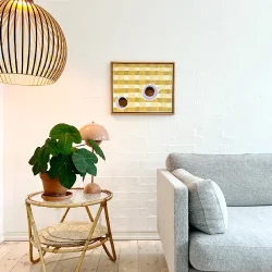 Oliemaleri - Tid til kaffe - inkl sv�veramme ca. 43x53cm