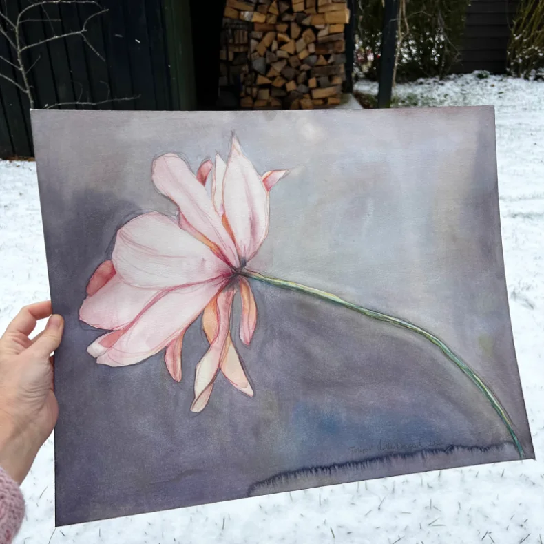 Akvarel - Tulipan - 40x50cm