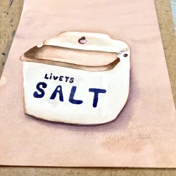 Original akvarel - Livets salt - A4 inkl ramme