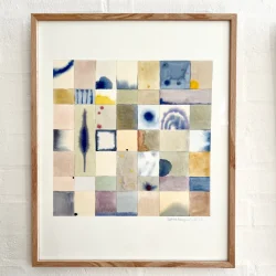 Original akvarel - Vinterlys - 50x40cm inkl egetr�ramme med artglas